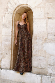 Jaguar Silk Bias Maxi Dress