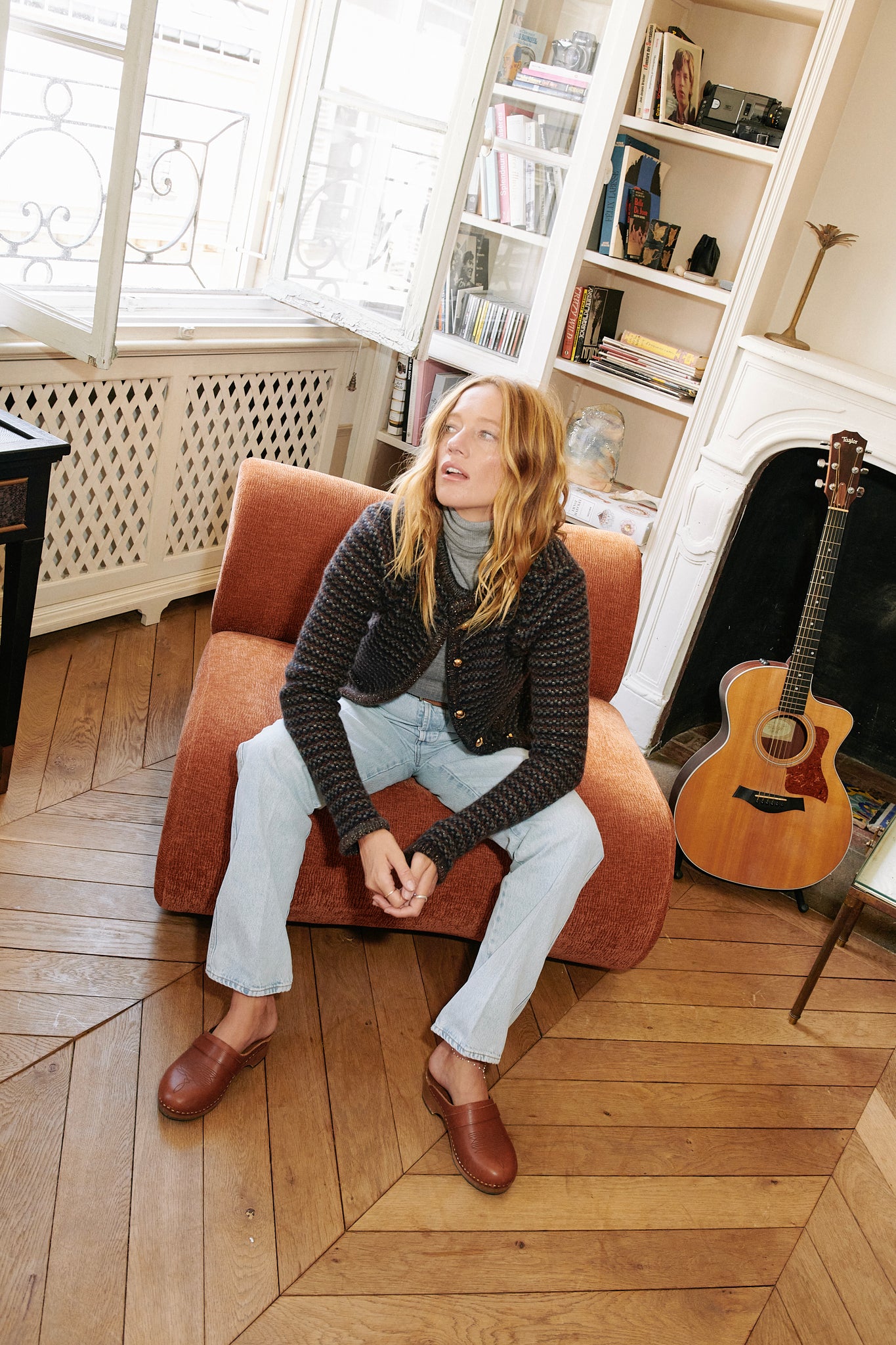 Brown Stripe Cashmere Ingrid Jacket