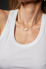 Diamond Pave Heart Necklace