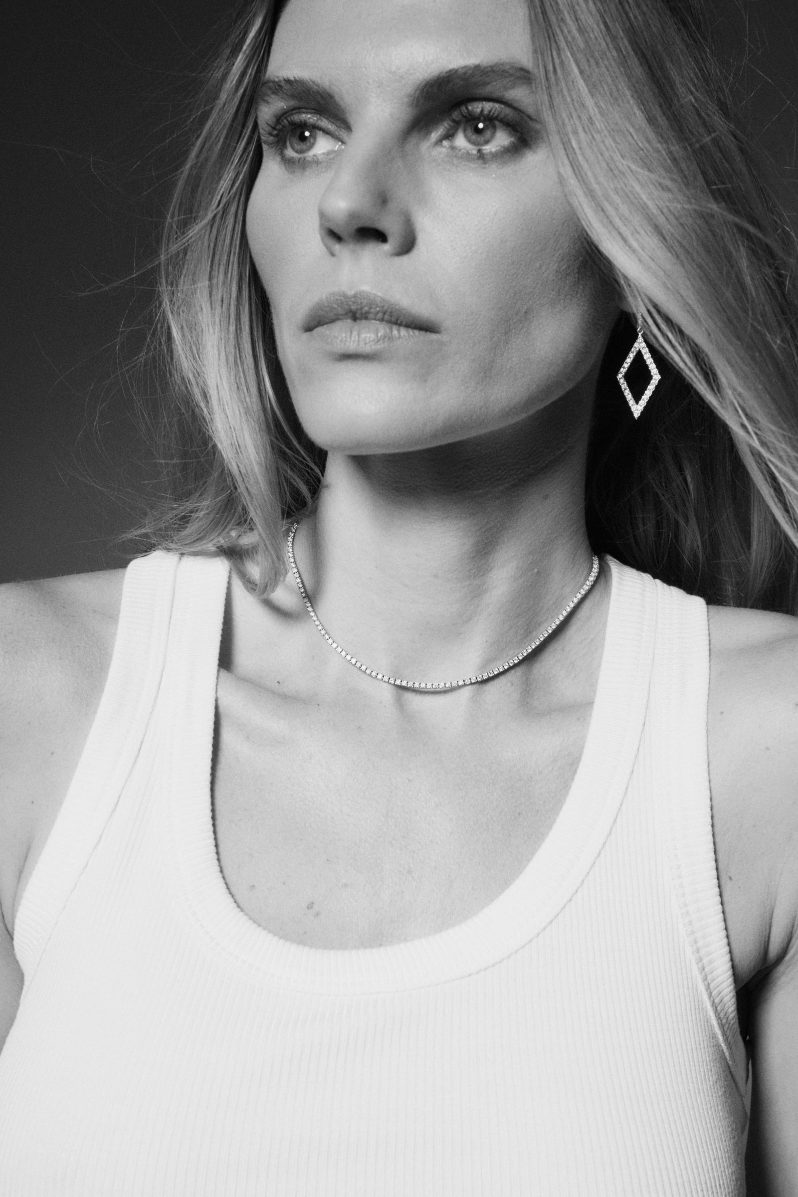 Diamond Lozenge Earrings