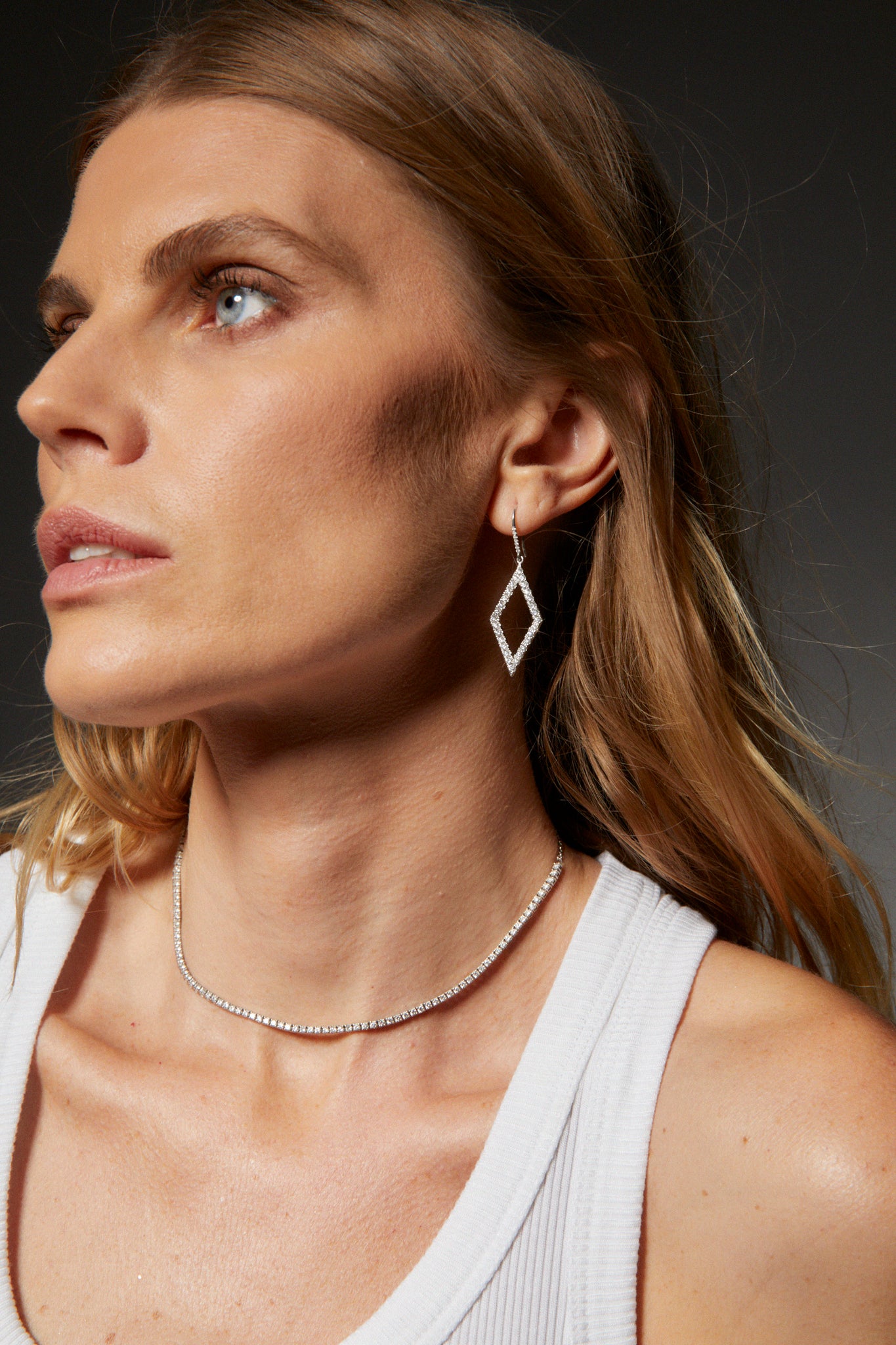 Diamond Lozenge Earrings