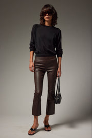 Grace Leather Crop Flare