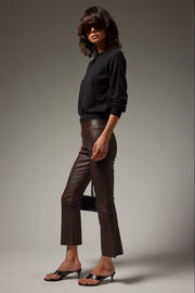 Grace Leather Crop Flare