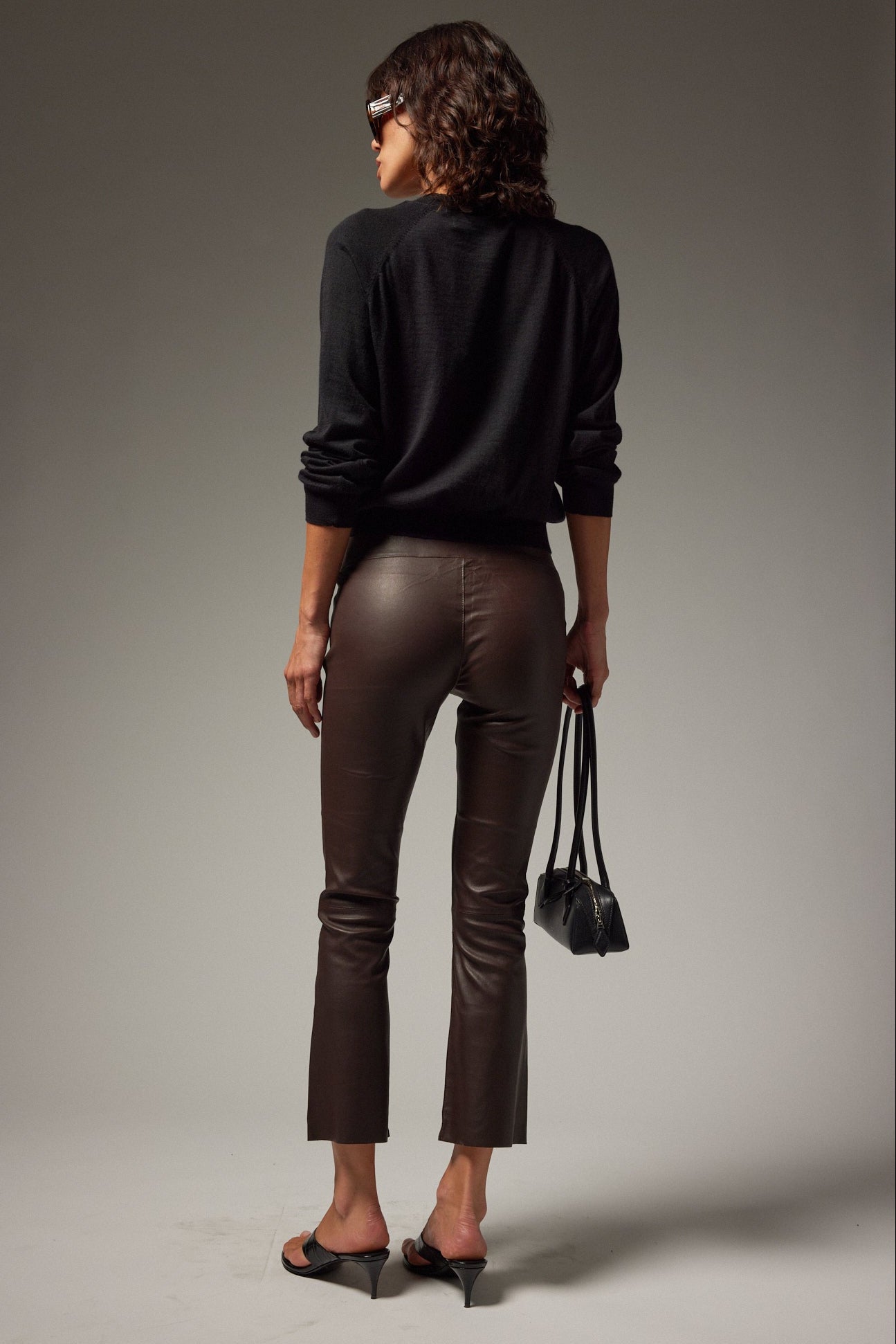Grace Leather Crop Flare