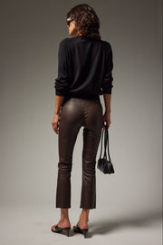 Grace Leather Crop Flare