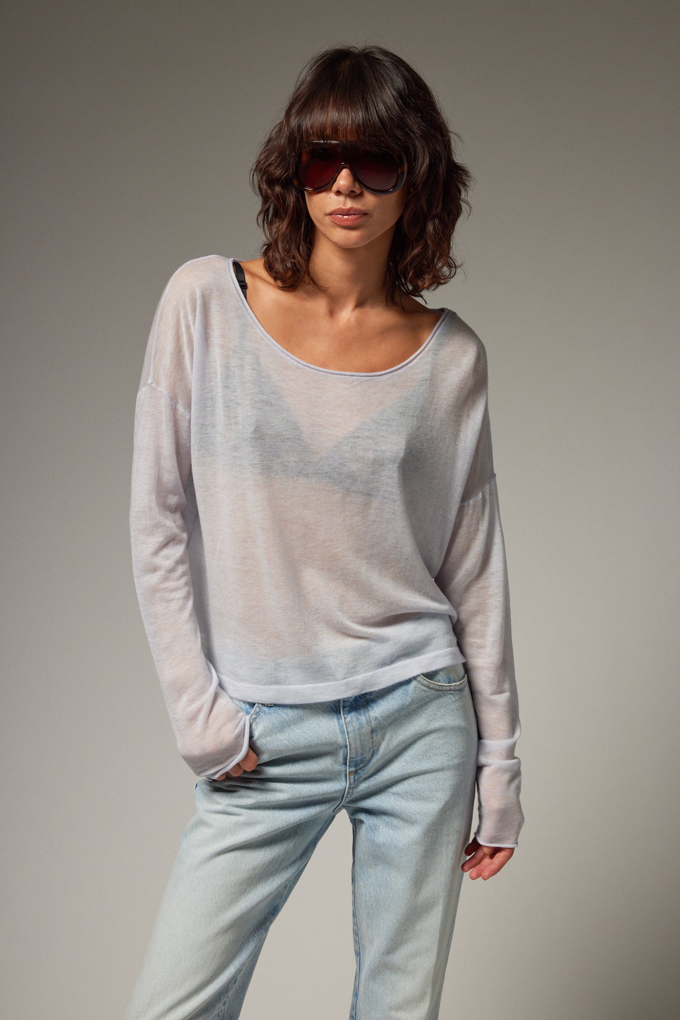 Tissue Off Shoulder Sweater