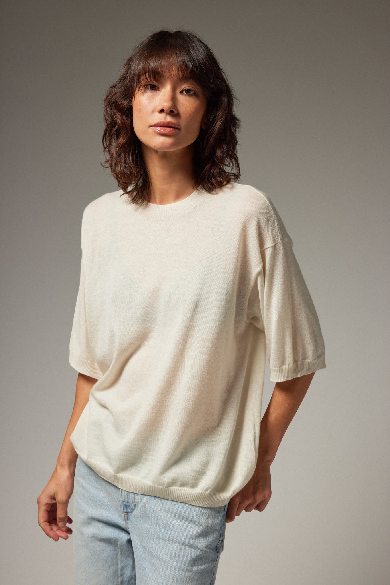Chalk Cashmere Boxy Tee