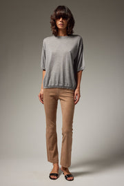 Grey Cashmere Boxy Tee