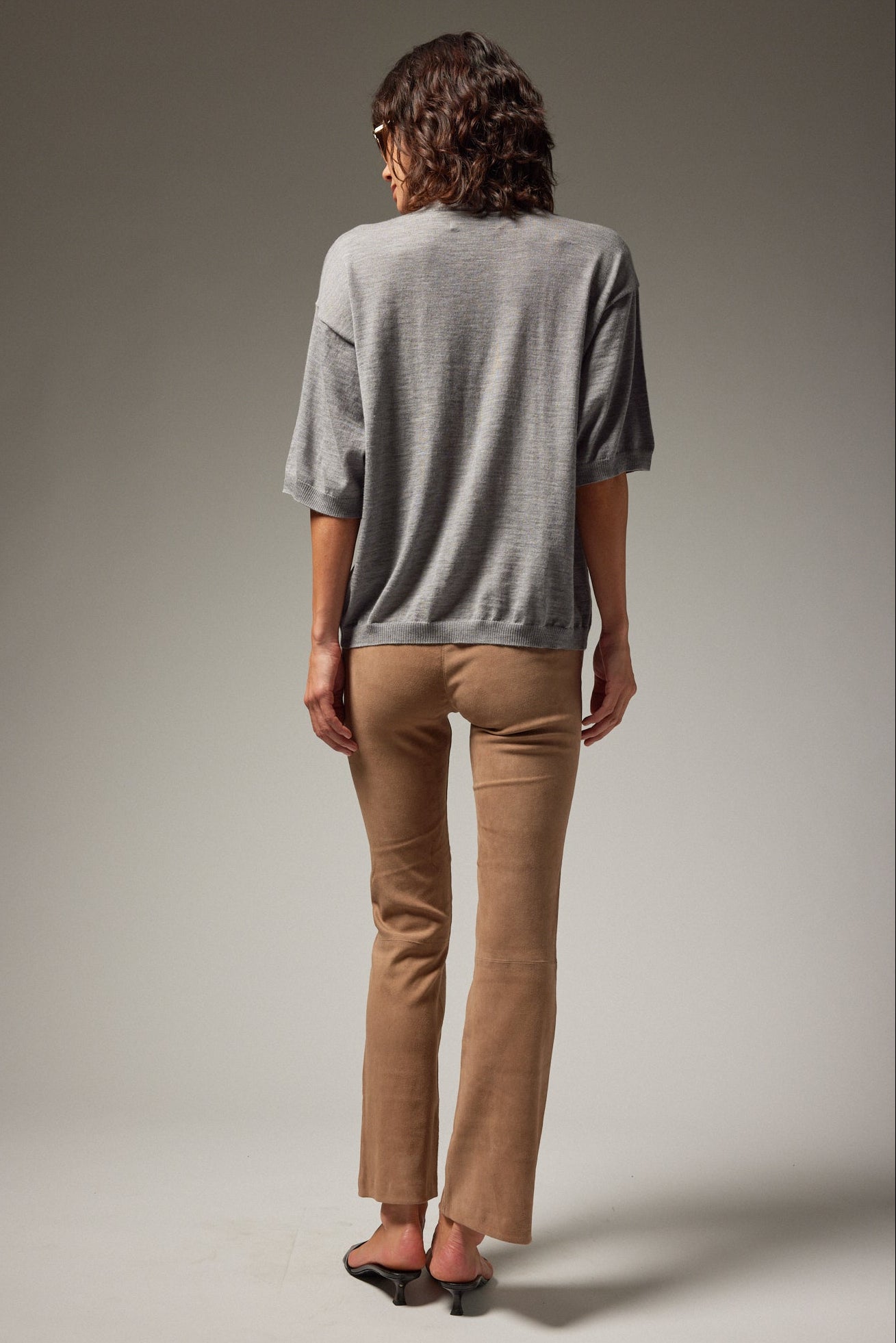 Grey Cashmere Boxy Tee