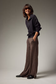 Wide Leg Fine Cashmere Pants