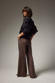 Wide Leg Fine Cashmere Pants