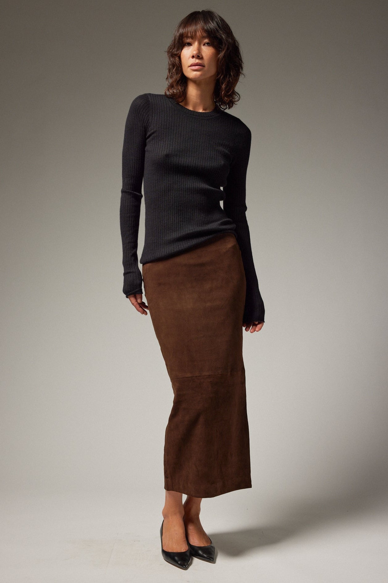 Carolyn Suede Tube Skirt