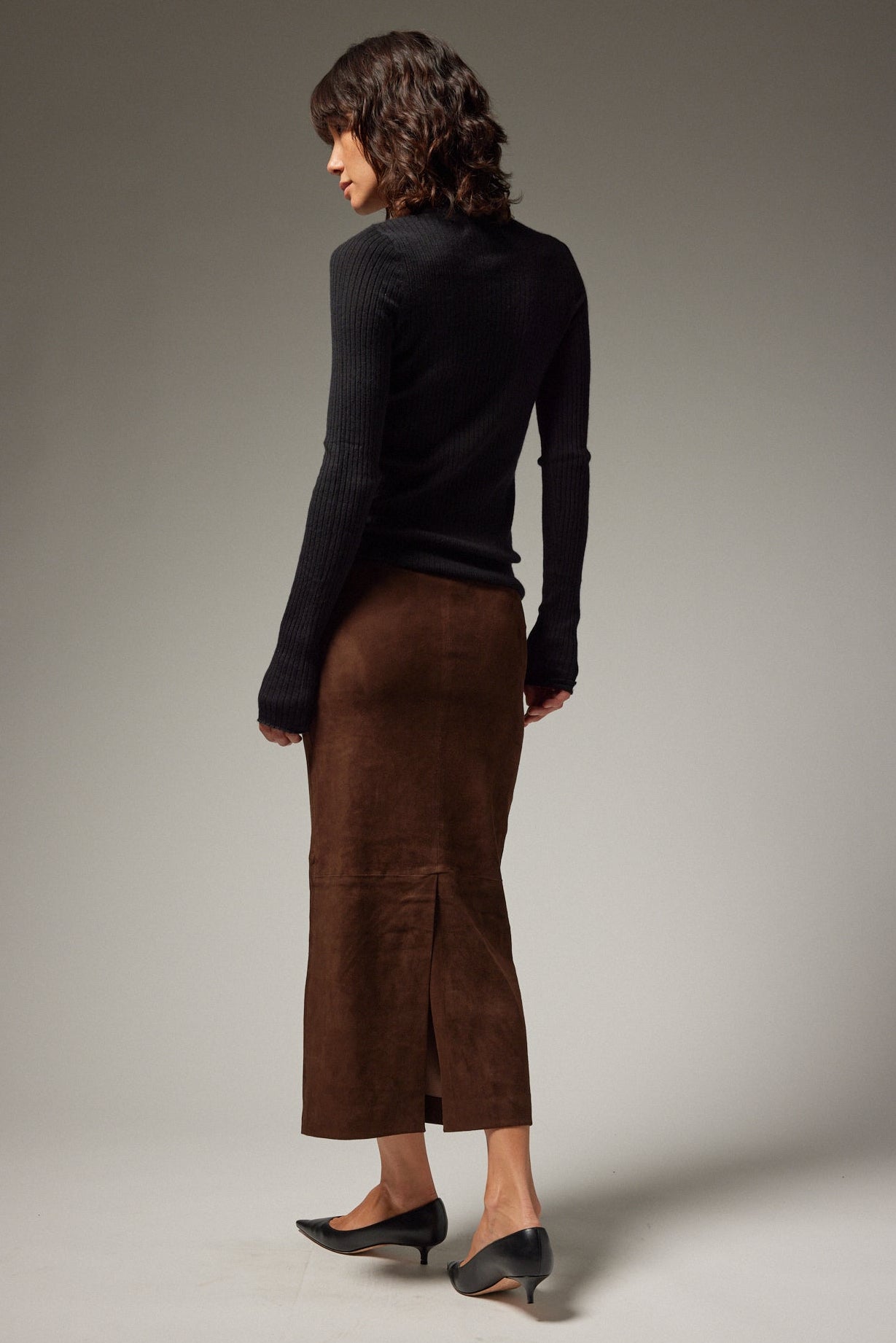Carolyn Suede Tube Skirt