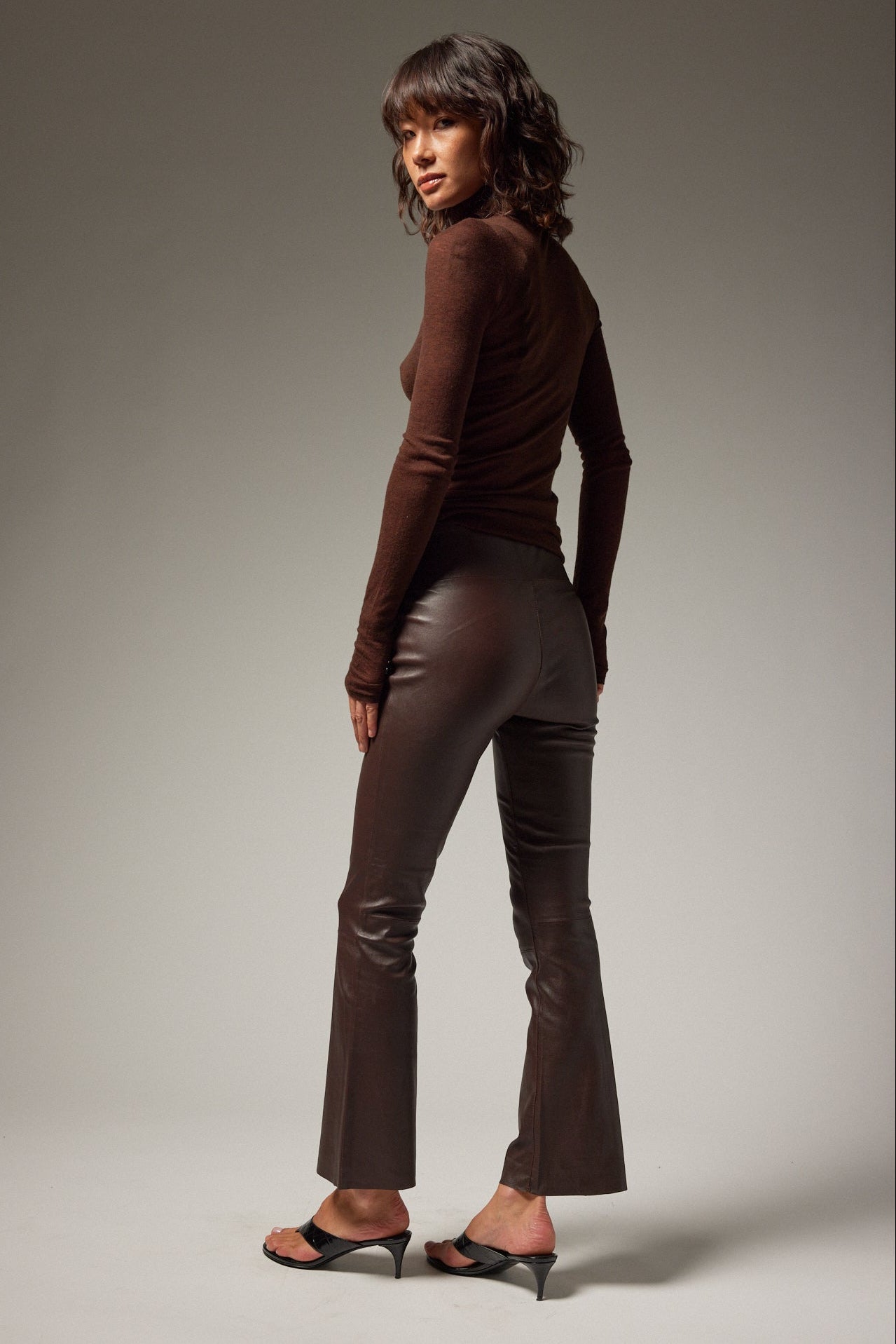 Jackie Leather Ankle Flare