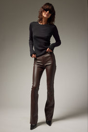 Jane Leather Micro Flare