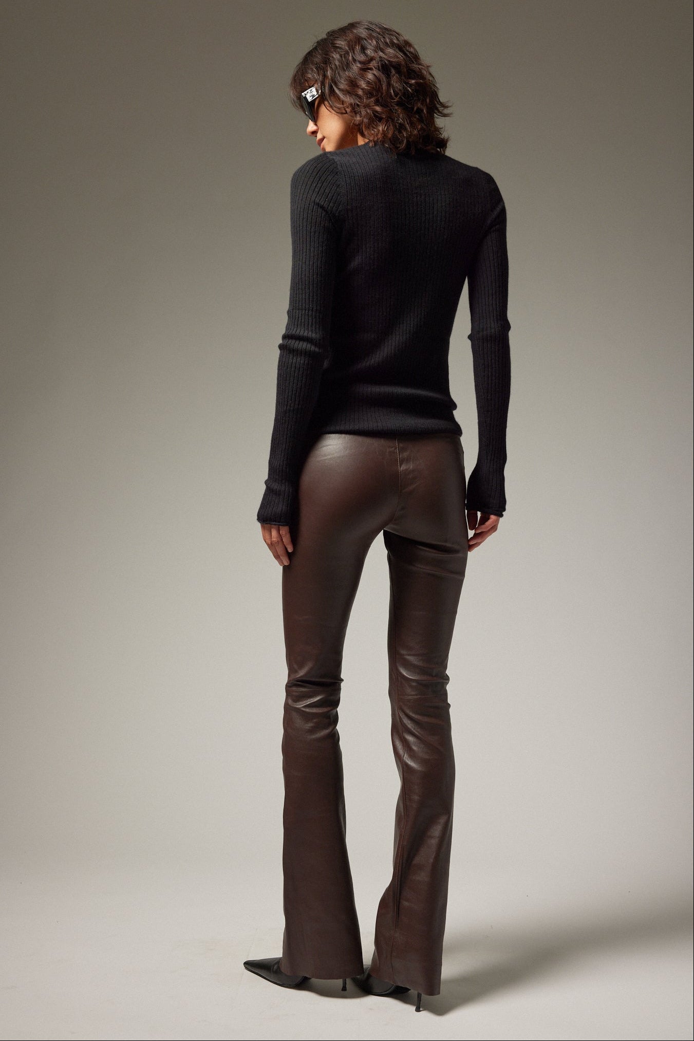 Jane Leather Micro Flare