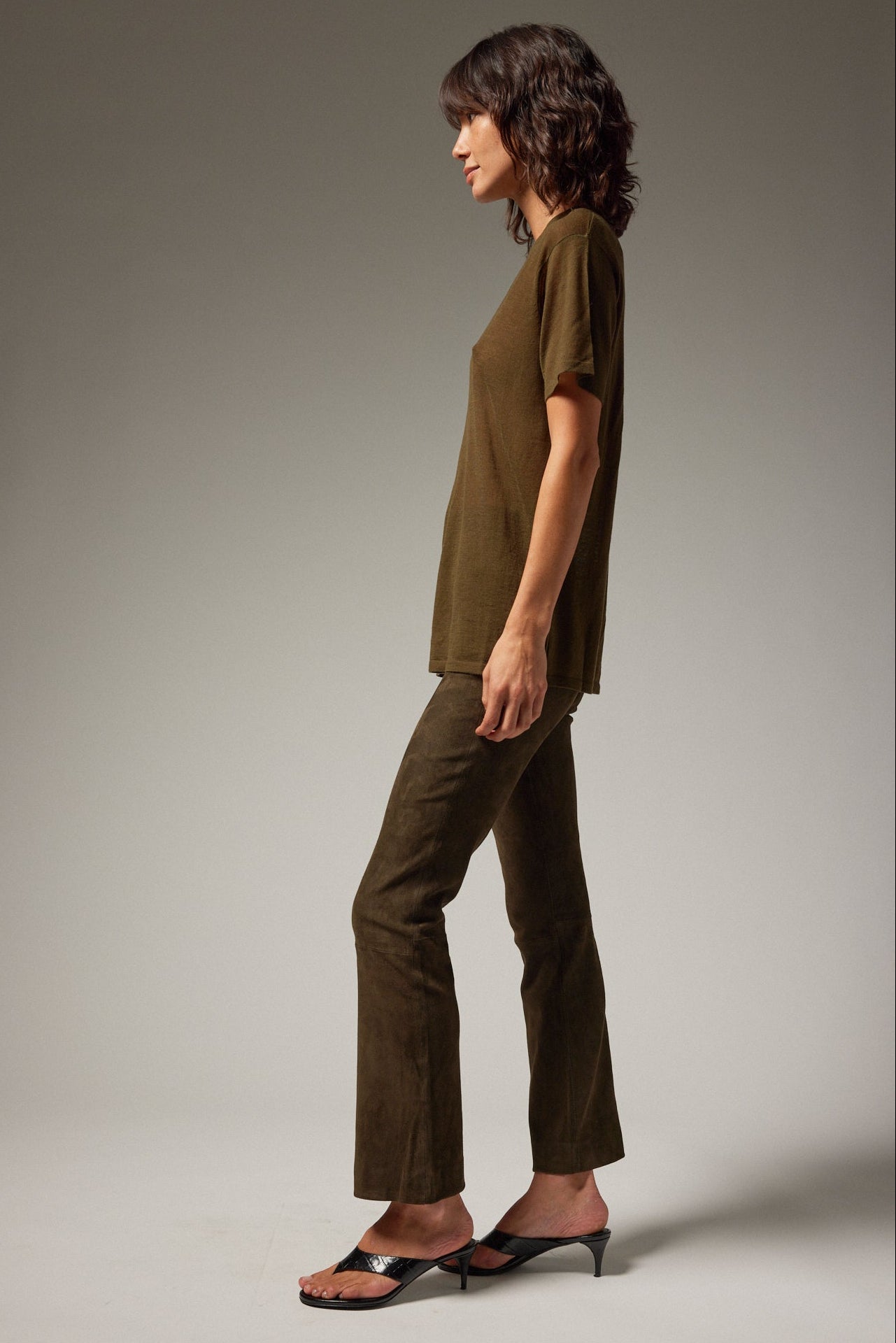 Suede Ankle Flare