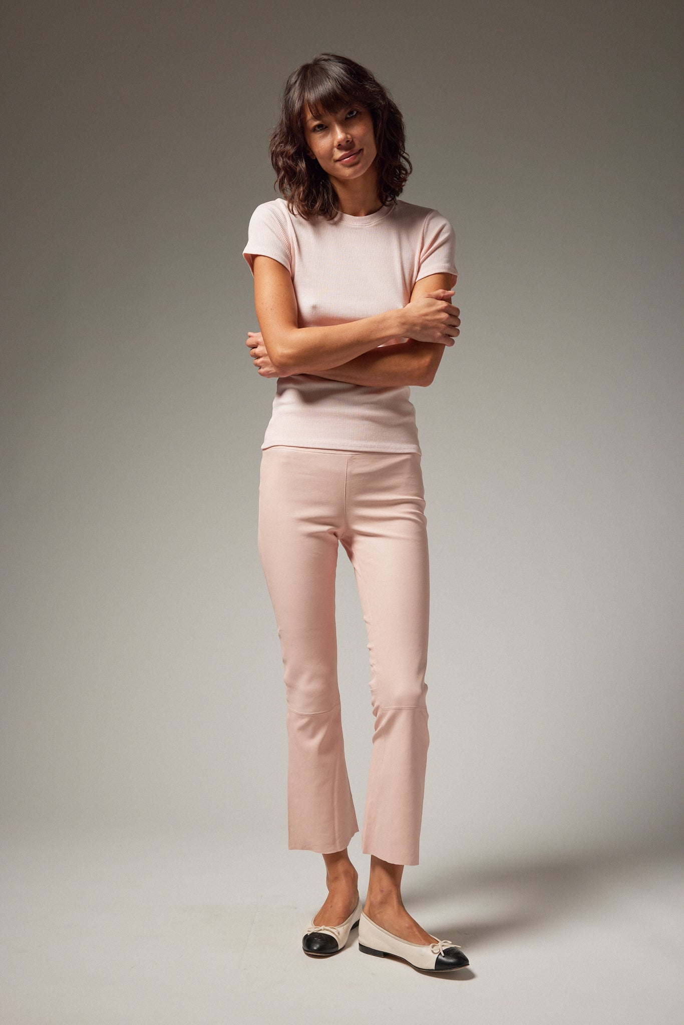 Grace Leather Crop Flare