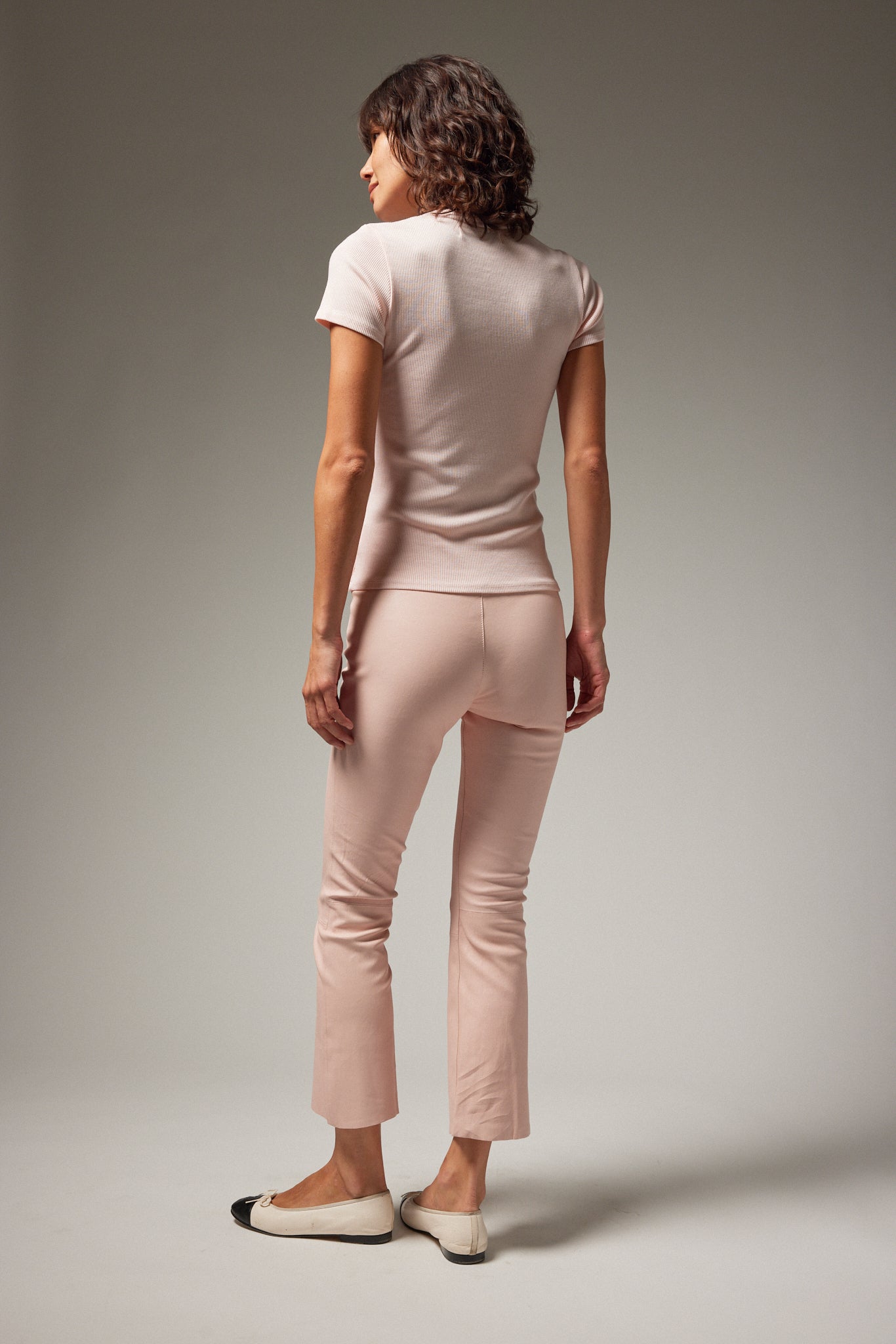Grace Leather Crop Flare