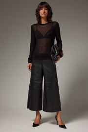 Stretch Leather Culotte