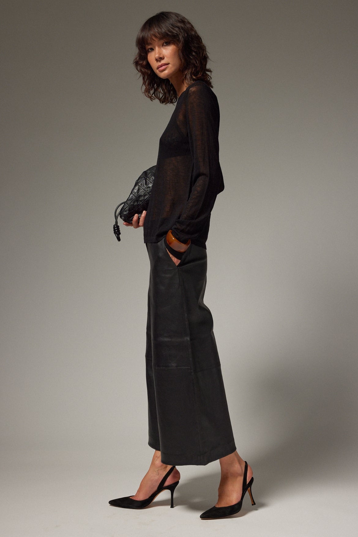 Stretch Leather Culotte