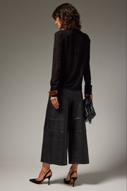 Stretch Leather Culotte