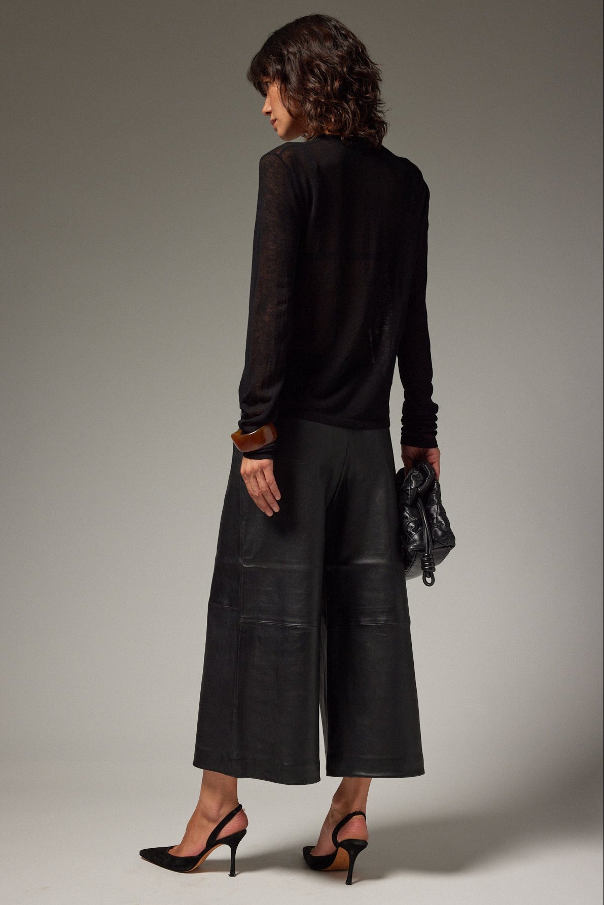 Stretch Leather Culotte