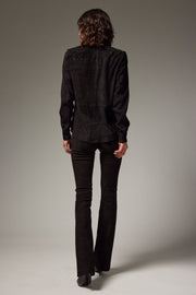 Fonda Suede Button Down
