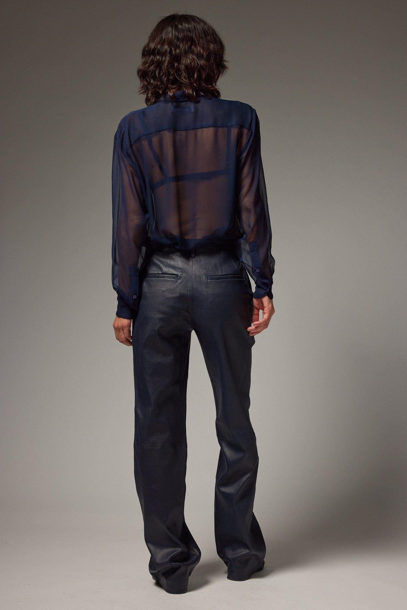 Mara Silk Chiffon Button Down