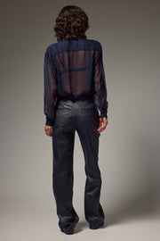 Mara Silk Chiffon Button Down