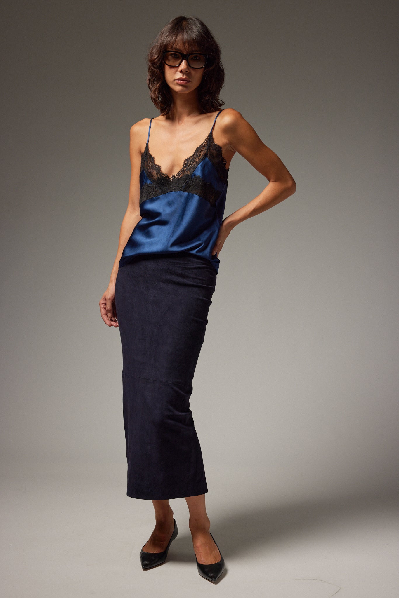 Carolyn Suede Tube Skirt