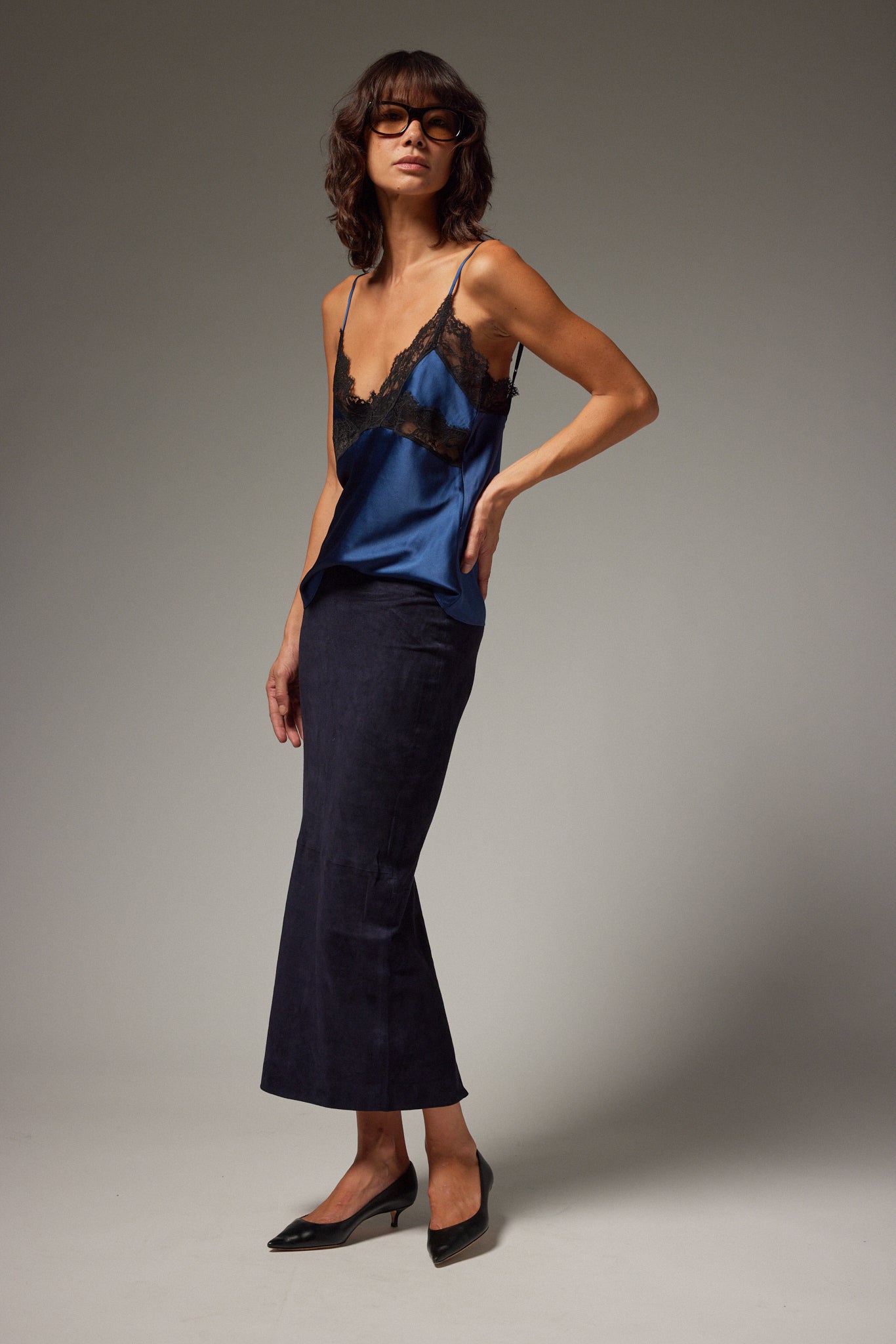 Carolyn Suede Tube Skirt