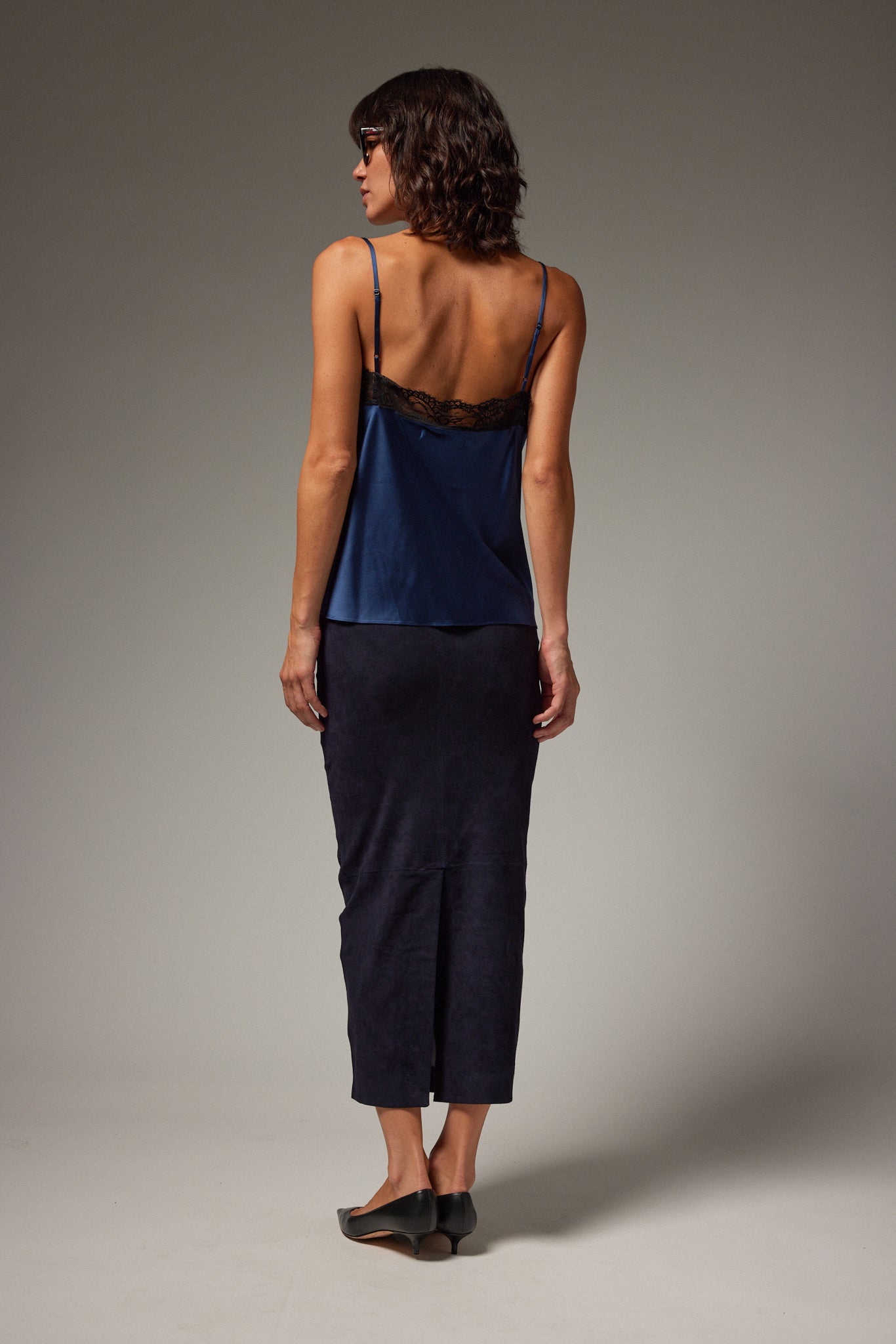Carolyn Suede Tube Skirt