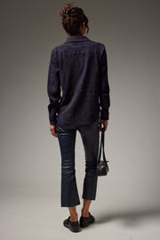 Fonda Suede Button Down