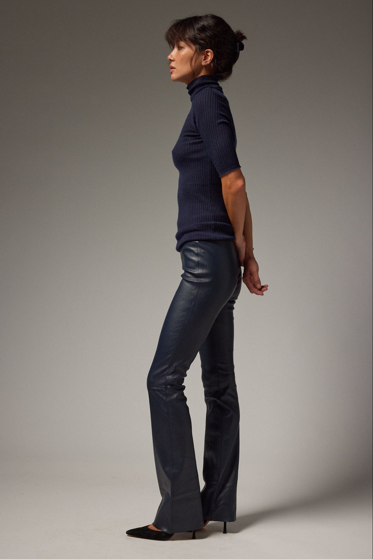 Jane Leather Micro Flare