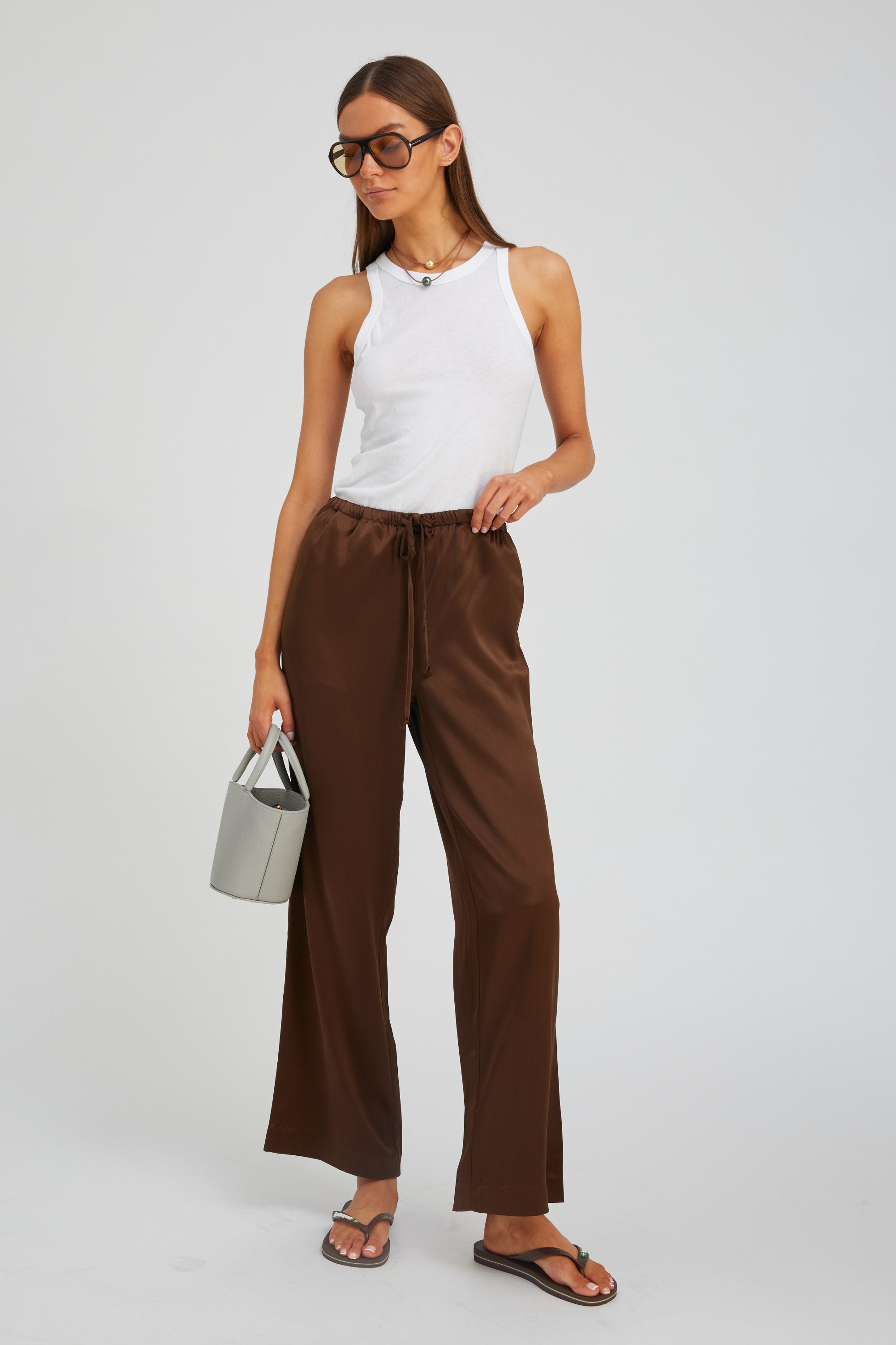 Grey Mini Panier Bag
