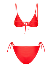 Red Triangle Bikini Top