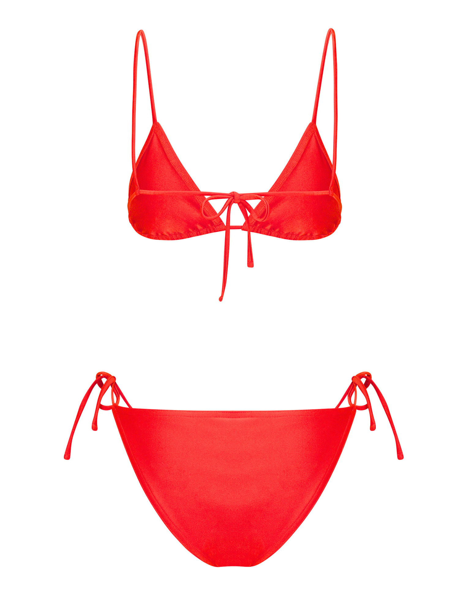 Red Triangle Bikini Top
