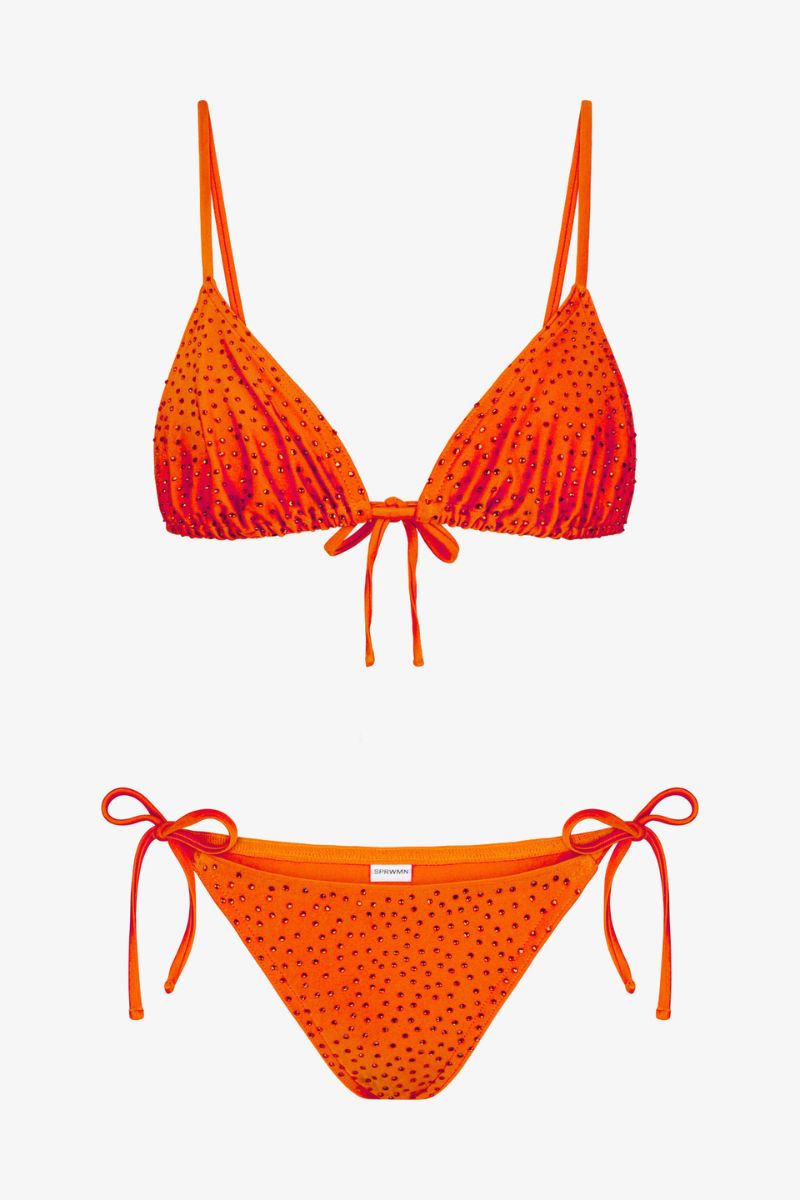 Rhinestone Triangle Bikini Top