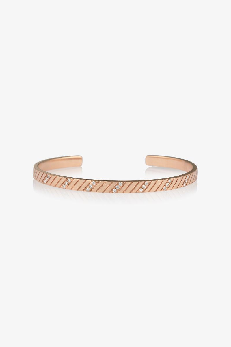 Diamond Diagonal Engraved Cuff