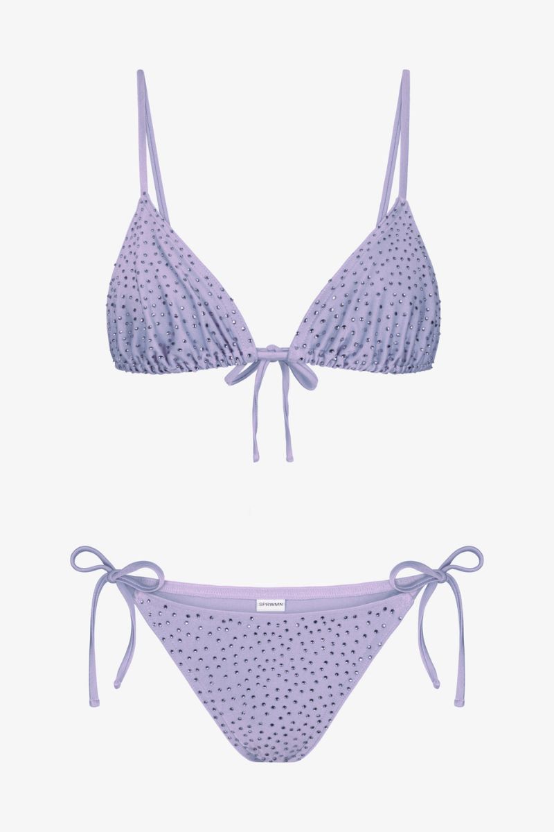 Rhinestone Triangle Bikini Top