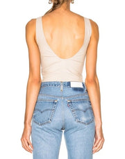 Off White Leather Bodysuit