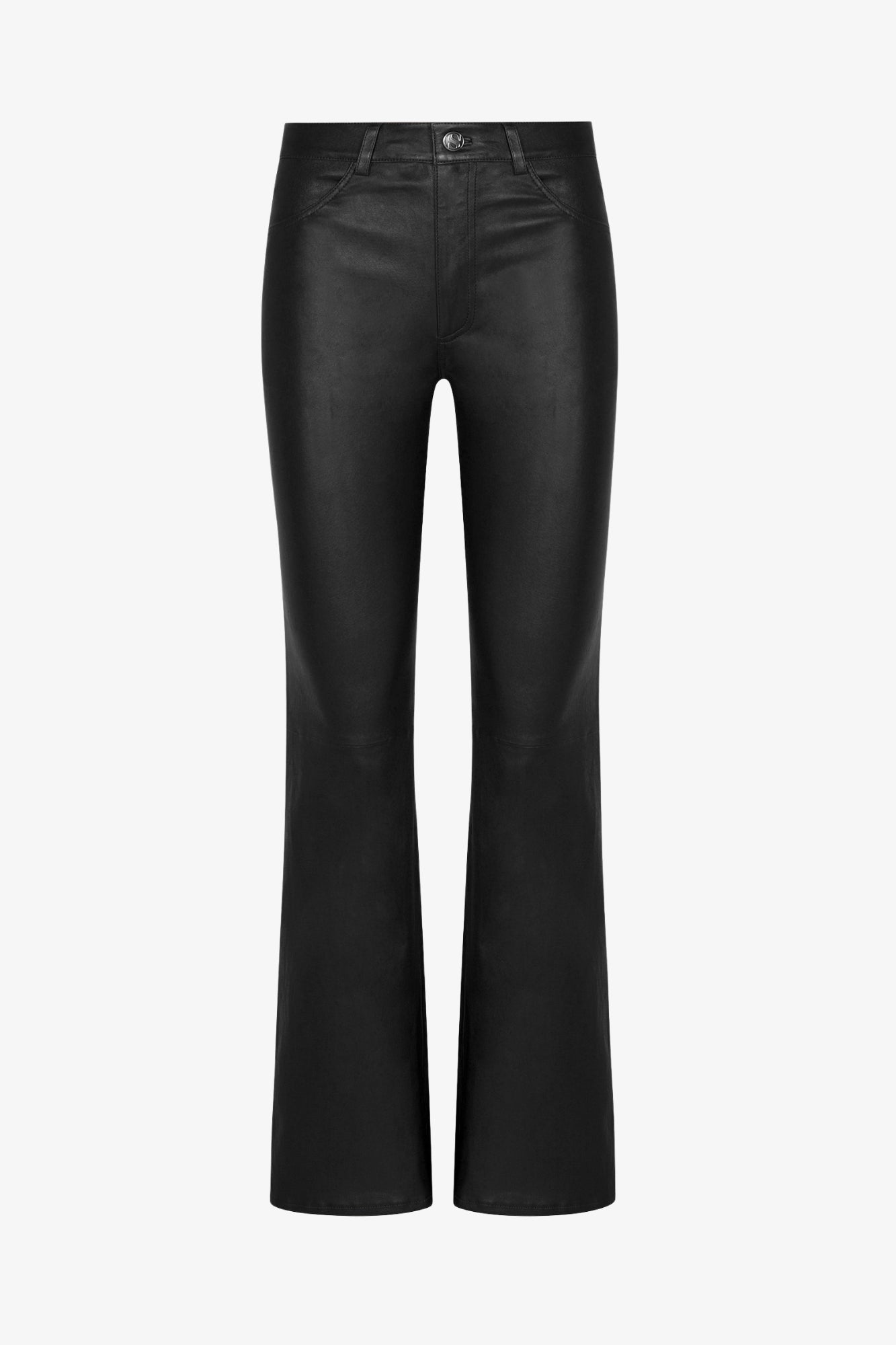 5 Pocket Leather Micro Flare