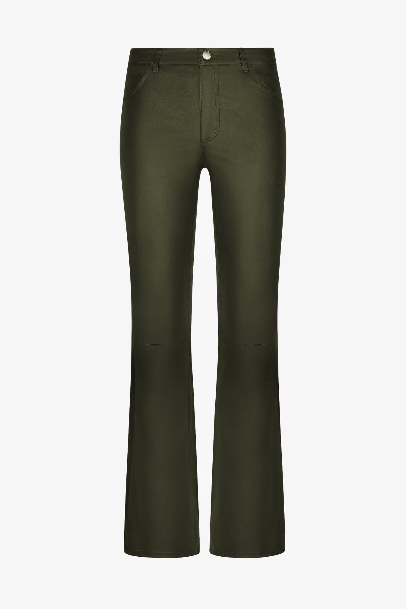 Leather 5 Pocket Micro Flare