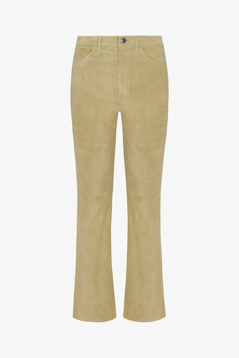 5 Pocket Suede Micro Flare