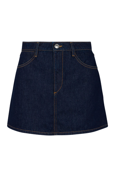 Jane Denim A-Line Mini Skirt