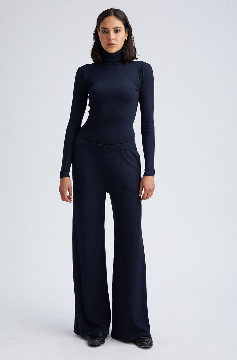 WIDE LEG PANTS NAVY – SPRWMN