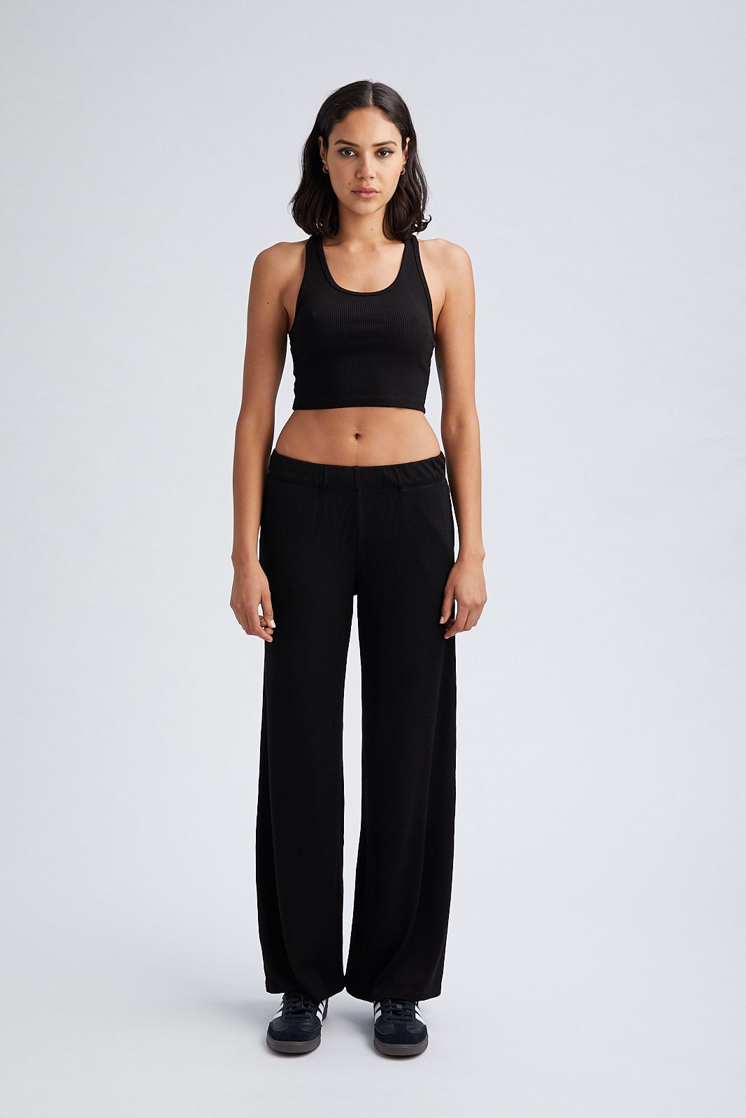 SIHAM BLACK WIDE LEG PANTS