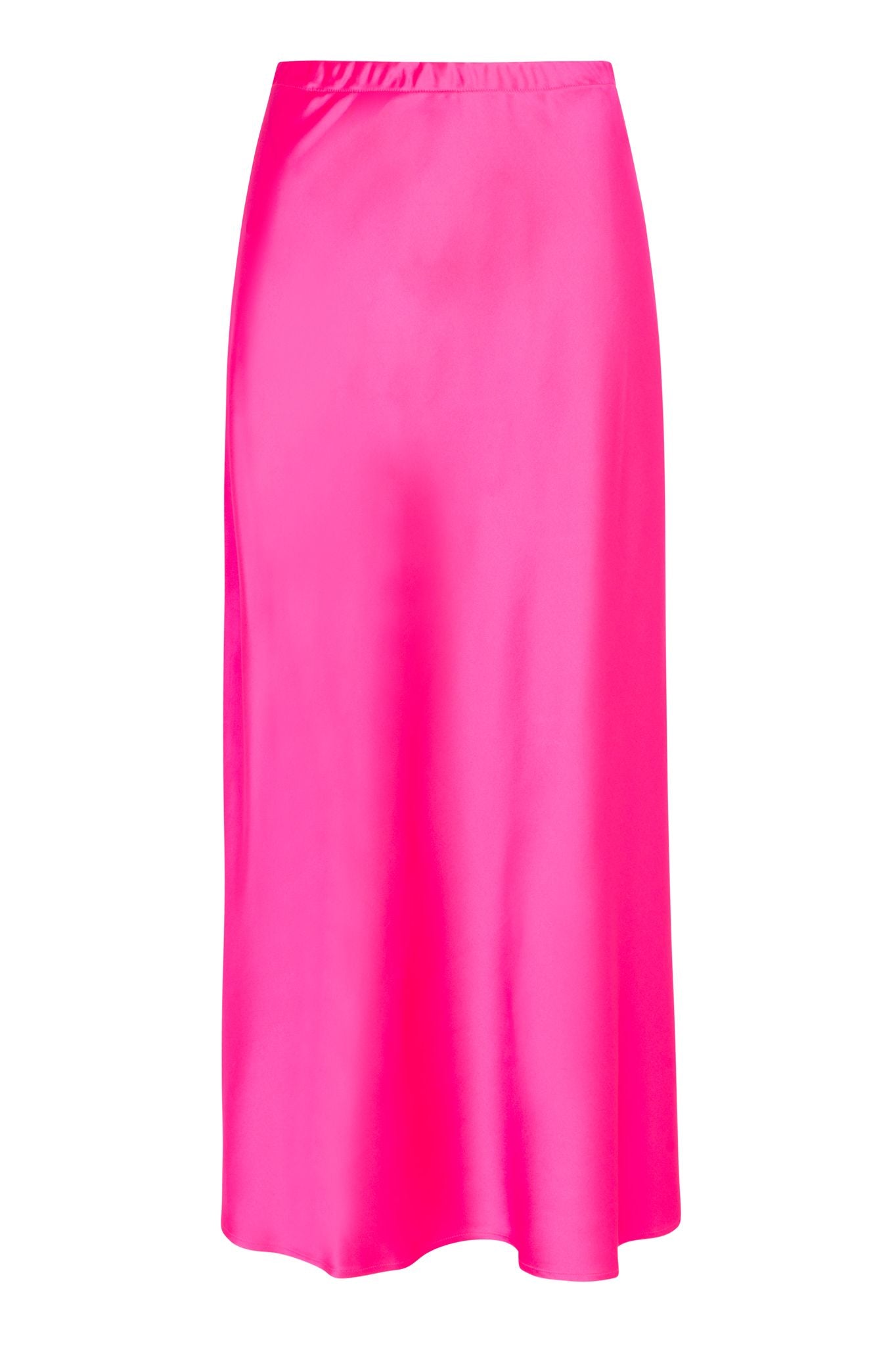 Fuchsia Silk Bias Maxi Skirt