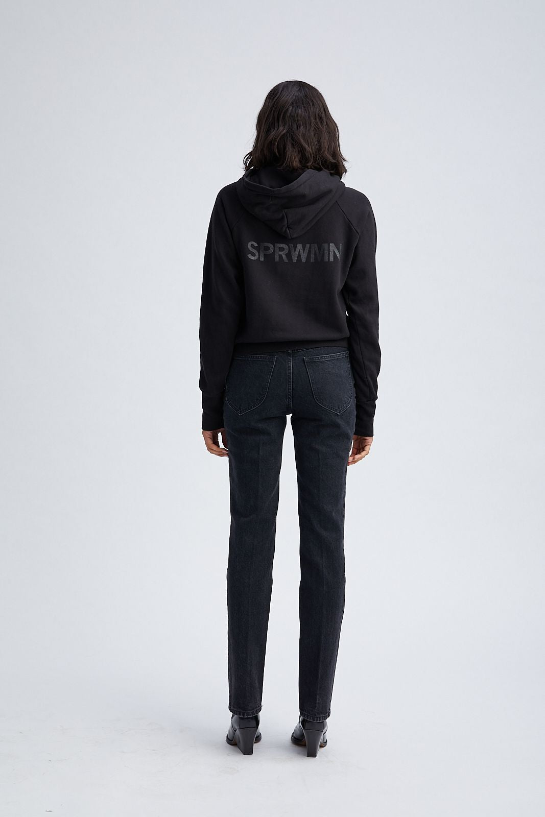 Black Shrunken Hoodie